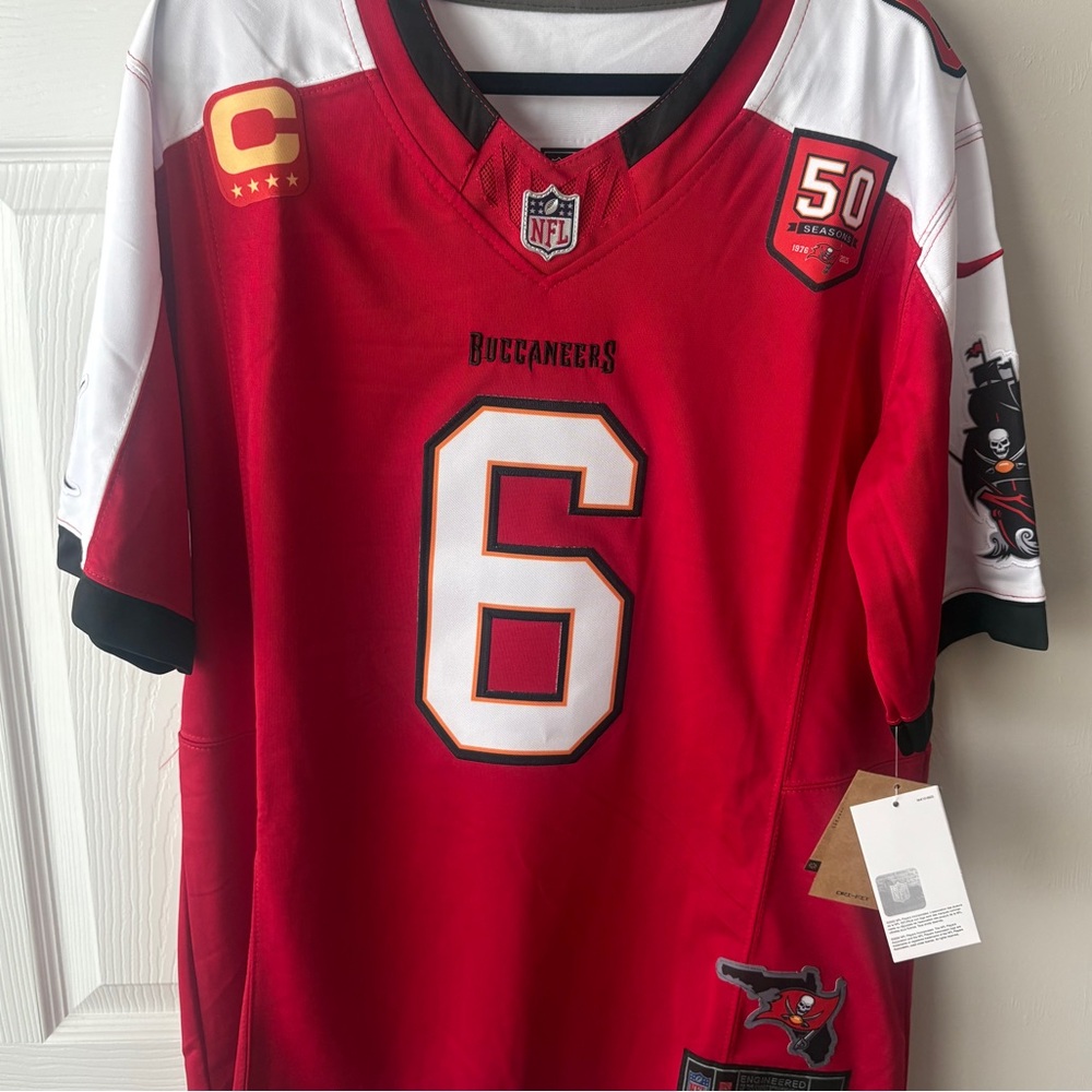 Tampa Bay Buccaneers Nike 50th anniversary jersey.